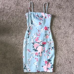 Light blue body cone dress